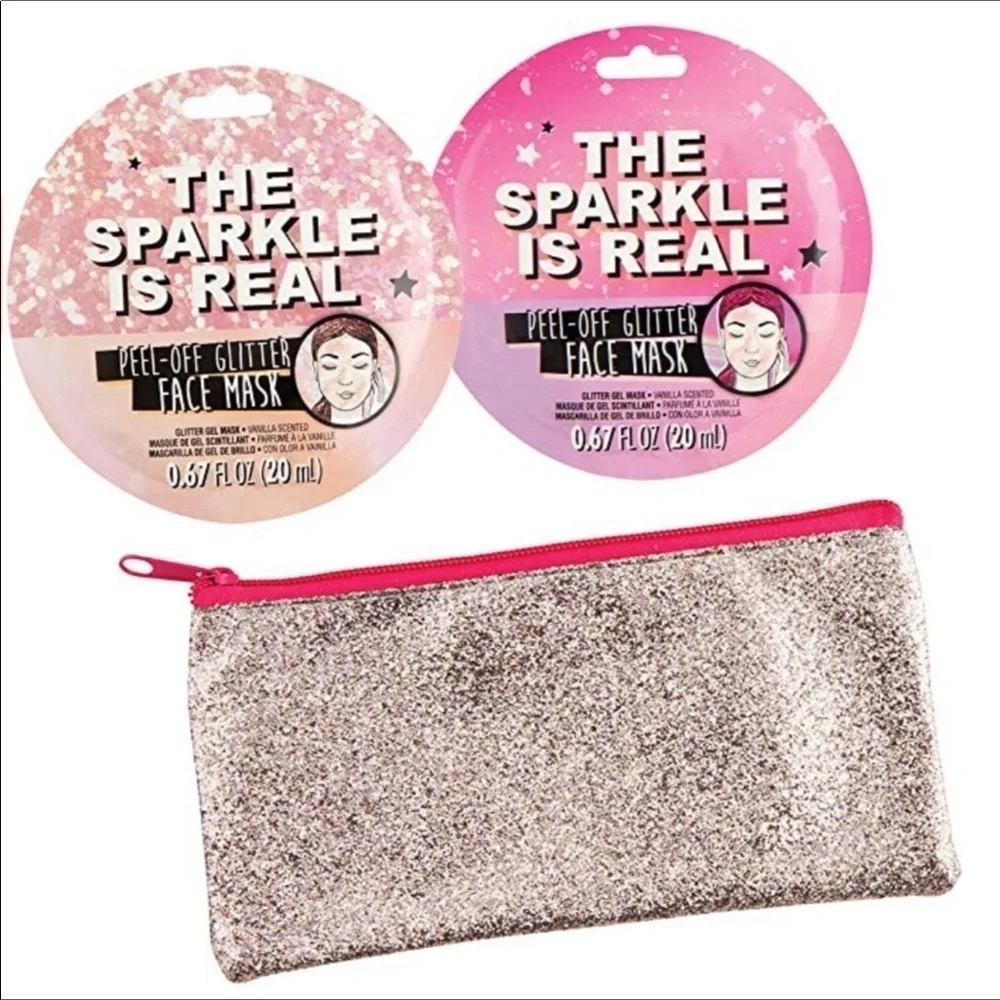 Face Mask Glitter Beauty Face Mask and Pouch Gift Set